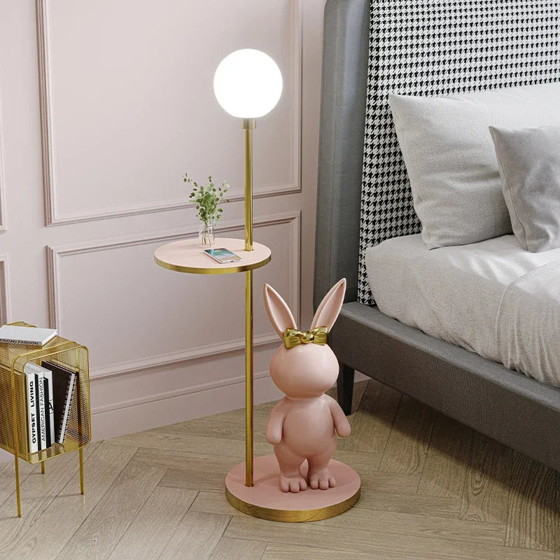 Axyaa Round Table Floor Lamp: Modern Nordic Style for Children's Room
