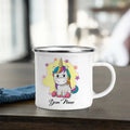 Axyaa Unicorn Enamel Mug - Creative Travel Tea Milk Cup for Kids & Gifts