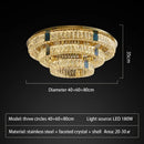 Axyaa Crystal Shell LED Ceiling Chandelier for Elegant Indoor Lighting