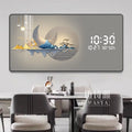 Axyaa Light Luxury Wall Clock Decorative Painting for Living Room and Dining Room