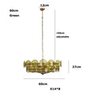 Axyaa French Retro Glass Pendant Light for Stylish Home Decor