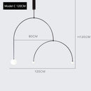 Axyaa Geometric Line Pendant Light - Minimalist Nordic Design for Home & Commercial Spaces