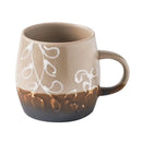 Nordic Ceramic Hand-painted Mug, Axyaa Relief Coarse Pottery Coffee Cup