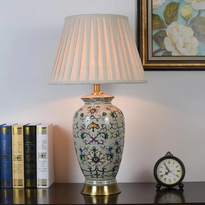 Axyaa Classic Ceramic Table Lamp: American Room Decor, European Retro Design