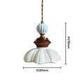 Axyaa Bell Orchid Chandelier: Modern Cream Style Bedside Pendant Light Resin Handicraft