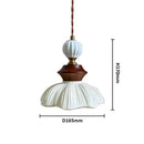 Axyaa Bell Orchid Chandelier: Modern Cream Style Bedside Pendant Light Resin Handicraft