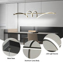 Axyaa LED Cord Pendant Chandelier for Kitchen Dinning Room Bedroom Foyer Lighting