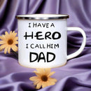 Axyaa Classic Print Enamel Coffee Cup - Funny Father's Day Gift Mug