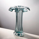 Axyaa Light Luxury Large Flower Arrangement in Light Blue Glass Vase