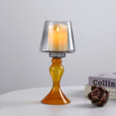 Axyaa Geometric Glass Vase Candle Holder Tall Flowerpot Home Decor