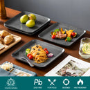 Axyaa 24-Piece Square Dinnerware Set for 4 - Plates & Bowls Dining Set