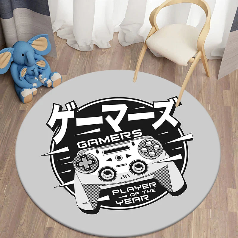Axyaa Round Rugs Living Room Floor Mats Children's Carpet Bedroom Home Decor