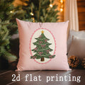 Axyaa Christmas Wreath & Tree Pillow Cover Set for Sofa Bedroom Car Decor