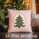 Axyaa Christmas Wreath & Tree Pillow Cover Set for Sofa Bedroom Car Decor