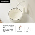 Axyaa Modern Ceramic Large Sink - Bathroom Vanity Basin for Balcony Bathroom.