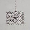 Axyaa Gold Crystal Chandelier - Elegant Round Pendant Light for Bedroom, Dining Room & Kitchen