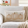 Axyaa Halloween Pillow Cover Pumpkin Ghost Spider Orange Black Home Decor