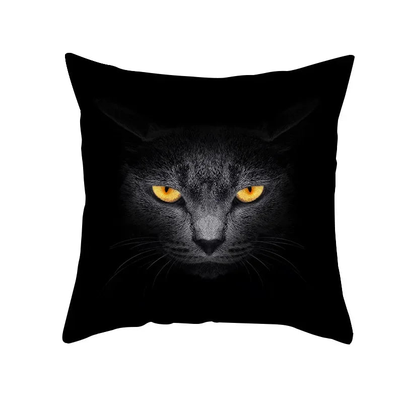 Axyaa Black Cat Pillowcases: Cute Kitty Lover Cushion Cover & Home Decor