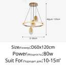 Axyaa Minimalist LED Ceiling Chandelier for Modern Living Room Decor