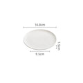 Axyaa Circular Ceramic Hammer Pattern Shallow Plate - Pure White Specialty Tableware