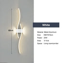 Axyaa Nordic LED Wall Sconce for Bedroom, Black/White Aluminum, AC85-265V