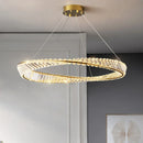 Axyaa Modern Crystal Round Chandelier Pendant Light for Living Room Bedroom