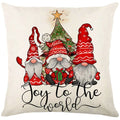 Axyaa Christmas Party Santa Dwarf Print Pillow Cover