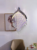 Axyaa Purple Crystal Chandeliers: Modern Minimalist Pendant Lamp for Restaurant, Bedroom & more