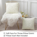 Axyaa Velvet Throw Pillow Cover 40x40cm Soft Solid Decor Square Cushion Case