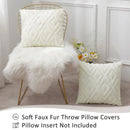 Axyaa Velvet Throw Pillow Cover 40x40cm Soft Solid Decor Square Cushion Case