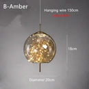 Axyaa Glass Pendant Lights: Nordic Art Star Hotel Chandelier, Long Line Luxury Design