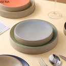 Axyaa Round Ceramic Plate Set for Stylish Dining Experience