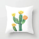 Tropical Cactus Succulent Plant Print Pillow Cover for Home Decor by Axyaa