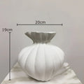 Axyaa Lotus Ceramic Vase: Elegant Desk Decor with Artificial Flowers for Room Aesthetic