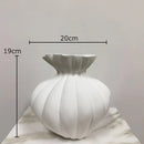 Axyaa Lotus Ceramic Vase: Elegant Desk Decor with Artificial Flowers for Room Aesthetic