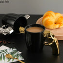 Axya Creative Pistol Ceramic Coffee Cup Set, Couple Water Glasses, Tea Mugs