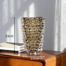 Axyaa Transparent Glass Vase Modern Desk Decoration For Flowers Arrangement