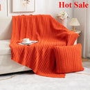 Axyaa Knitted Four-Season Sofa Blanket - Solid Color Office Living Room Nap Blanket