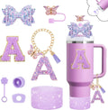 Axyaa Cup Set: Straw Topper, Boot, Stoppers, Handle Charms, Sticker for 30oz 40oz Tumbler
