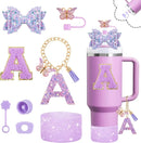 Axyaa Cup Set: Straw Topper, Boot, Stoppers, Handle Charms, Sticker for 30oz 40oz Tumbler