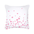Axyaa Happy Valentine's Day Pink Pillowcase - Cute Square Cushion Cover