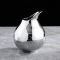 Axyaa Silver Ceramic Vase: Nordic Design Dried Flower Ornaments, Living Room Decoration