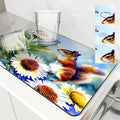 Axyaa Non-Slip Absorbent Drainer Mat for Dishes and Cups