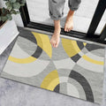 Axyaa Geometric Print Non-Slip Kitchen Rug: Bohemian Ethnic Style, Modern Design