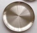 Axyaa Stainless Steel Salad Plate with Frosted Tray and Dessert Round Meal Plate