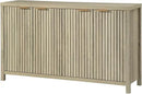 Axyaa Fluted Sideboard Buffet: 56" Modern Credenza with Storage, Doors & Shelves