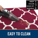 Axyaa Brown Washable Indoor Entrance Mat with Geometry Pattern, 50x80