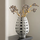 Axyaa Spotted Ceramic Vase: Modern Home Decor for Dining & TV Cabinet