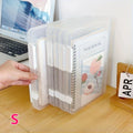 Axyaa Transparent Snap File Storage Box Set - Multi-purpose Magazine Holder