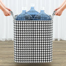 Axyaa Houndstooth Storage Bins: Large Capacity Organizer for Clothes, Blankets, Home Organization